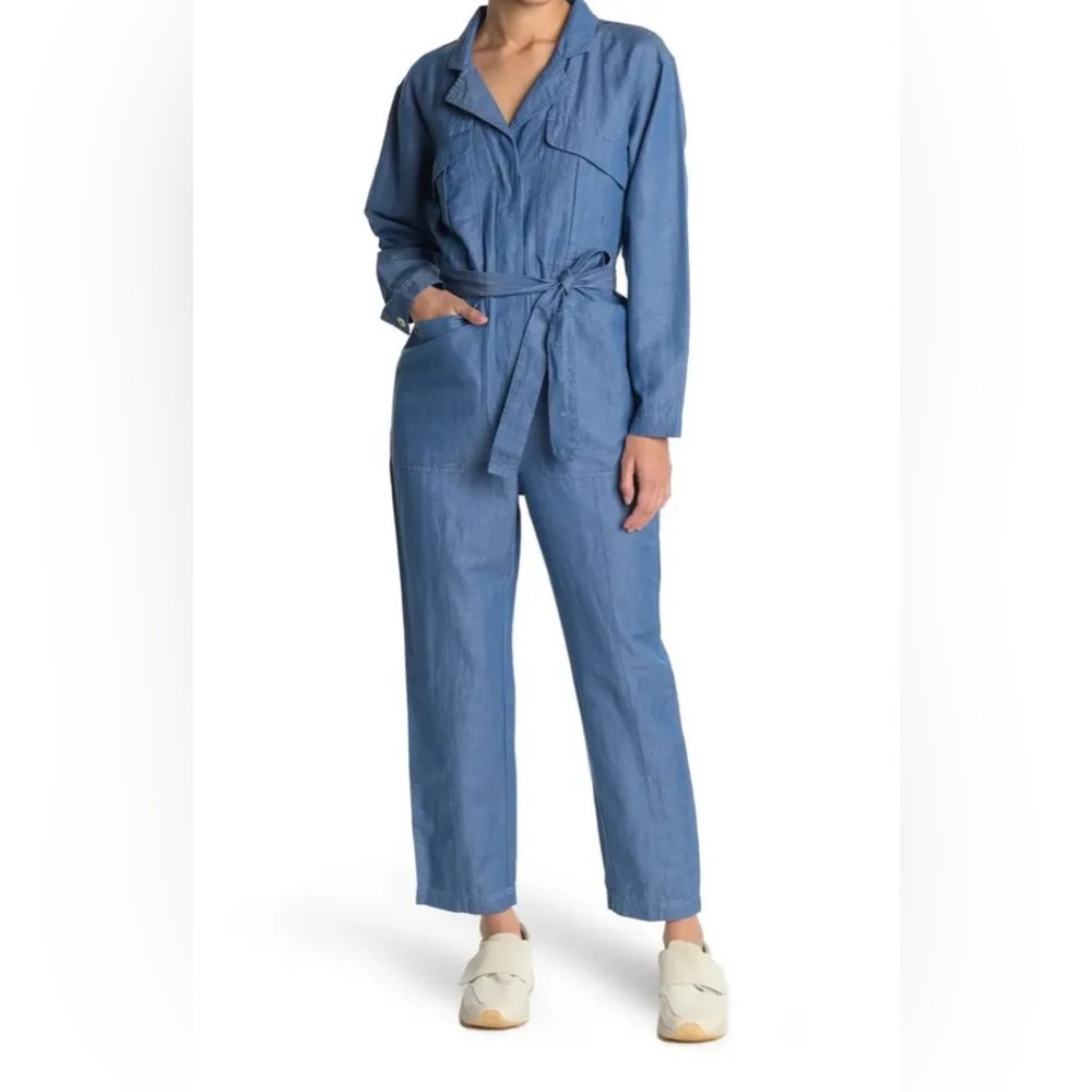 Alex Mill Expedition Jumpsuit Linen Cotton Chambray Size Large